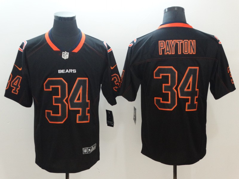 Men's Chicago Bears Walter Payton #34 Black Jersey